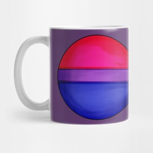 Bisexual pride flag colours circular sphere Mug